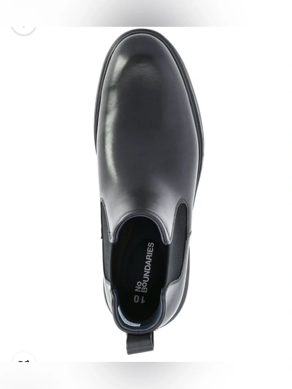 No Boundaries black Men's Garda faux Leather Chelsea Boots NEW